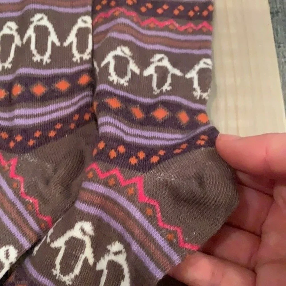 Penguin Winter Holiday Long Socks Unisex Christmas Time Cozy Gift OS Fits Most